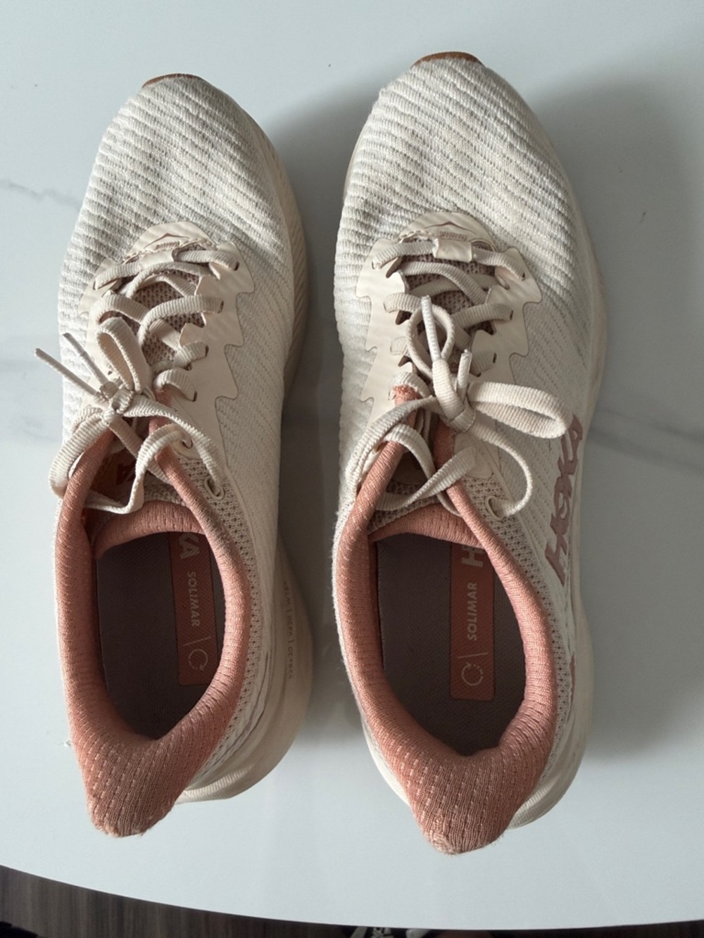 Hoka Women's Running Shoes in Cream and Blush size 8.5 - Picture 8 of 12